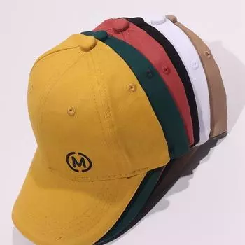 Детская шапка бейсболка кепка для девочек кепка для мальчиков однотонная детская шапка с буквами темно-зеленого