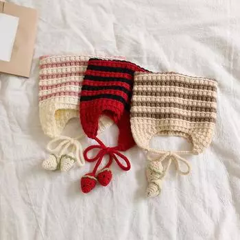 Детская шапка Детская шапка-ушанка Вязаные шапки для мальчиков и девочек