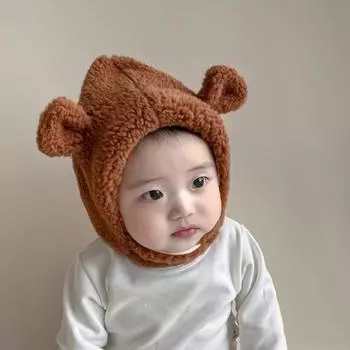 Детская шапка Детские вязаные шапки Повседневная милая шапка с ушками для мальчиков и девочек