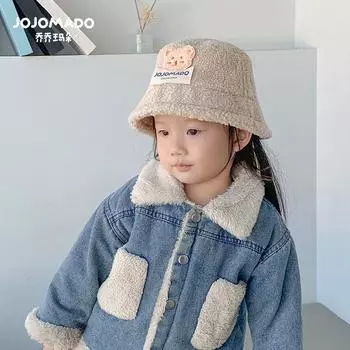 Детская шапка для бассейна с надписью «Медведь» для мальчиков и девочек, универсальная, бархатная, ветрозащитная, теплая, на осень и зиму, рыбацкая шапка hat circumference 48cm-52cm оранжевый