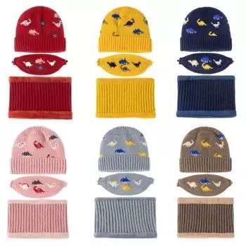 Детская шапка, костюм с шарфом, вязаная детская шапка, комплект с шарфом, хлопковые шапки для девочек и мальчиков, комплект с детским шарфом, осень-зима