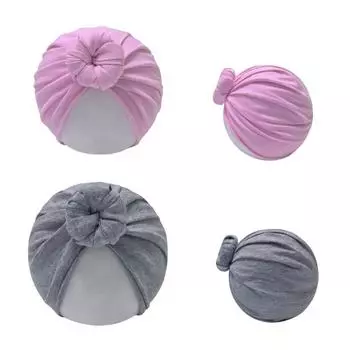 Детская шапка с милым узлом, мягкая весенне-осенняя детская шапка-капот для девочек и мальчиков, однотонная шапка-тюрбан, однотонная детская шапочка, аксессуары для малышей белый