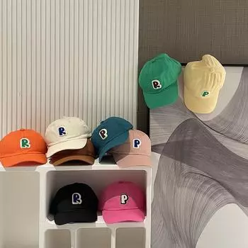 Детская шапка с вышивкой букв, бейсболки, солнцезащитные шапки