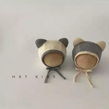 Детская шапка сезон родничок ухо шапка для новорожденного теплая ветрозащитная милая супер милая шина шапка 0-12 months (head circumference 38-46cm)