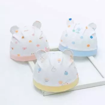 Детская шапка Шапка для новорожденного Тонкие хлопковые шапки с принтом