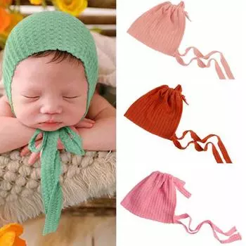 Детская шапка, удобный эластичный ремешок, реквизит для фотосессии, милая кепка для новорожденных девочек и мальчиков на весну серый