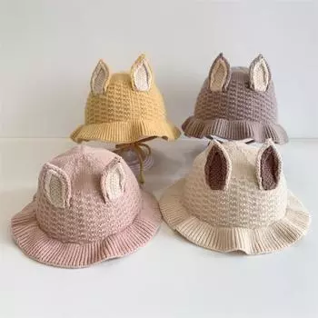 Детская шапка Вязаная купольная шапка Детские милые шапки в форме кошачьих ушей