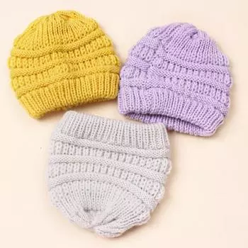 Детская шапка Yousheng, однотонная, дышащая, мягкая, удобная, симпатичная, сохраняющая тепло, повседневная, для мальчиков и девочек, осенняя, теплая, вязаная шапка для фотосъемки темно-розовый