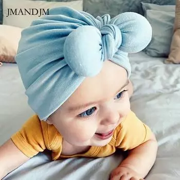 Детская шапочка 2021 года, новая весенне-летняя детская шапочка из чистого хлопка, детская шапочка в индийском стиле, детская шапочка с бантом, детский платок S 34CM 0-May (34-40CM)