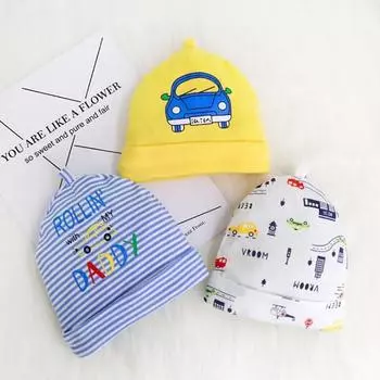 Детская шапочка Bevenies, комплект из 3 предметов, БЕСПЛАТНО (16,5 х 18 см), машина, Популярная детская одежда в Корее