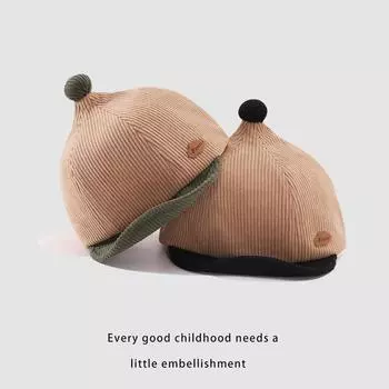 Детская шапочка с вышивкой медведя, мягкие поля, подходящие по цвету кепка в иностранном стиле, детская бейсболка, прилив Hat circumference: 48cm/6-24 months чёрный