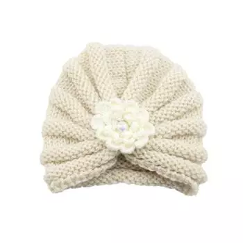 Детская шерстяная индийская шапка Camellia Pearl, теплая, вязаная, для новорожденных, на осень и зиму average size