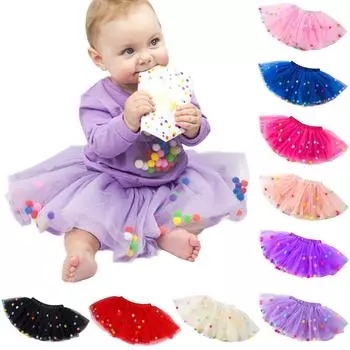 Детская шерстяная сетчатая юбка принцессы для девочек L бежевый