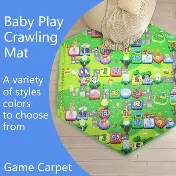 Детская шестиугольная палатка принцессы с бархатной подкладкой, детский игровой коврик для ползания, игровое одеяло One Size