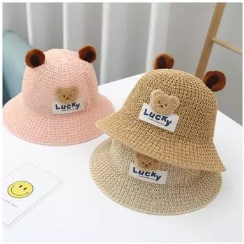 Детская широкополая шляпа от солнца Zixia для мужчин и женщин, детей среднего и старшего возраста, пляжная соломенная шляпа, детская крутая шляпа, солнцезащитная шляпа-ведро