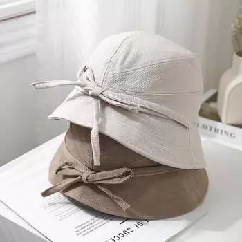 Детская шляпа для активного отдыха на шнуровке, рыболовная шляпа для детей, весенне-летняя, универсальная, с большими полями, солнцезащитный козырек, солнцезащитная шляпа для бассейна, которая показывает маленькое лицо M56-58cm чёрный