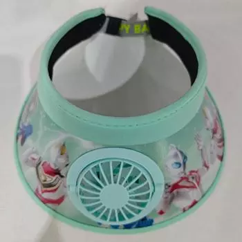 Детская шляпа, летняя солнцезащитная шляпа, мультяшная шляпа фаната Ультрамена, большая шляпа от солнца с карнизом, пляжная шляпа с пустым цилиндром, солнцезащитная шляпа синий