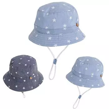Детская шляпа от солнца с защитой UPF50+, дышащая панама, летняя игровая шляпа, рыбацкая шляпа 48 синий