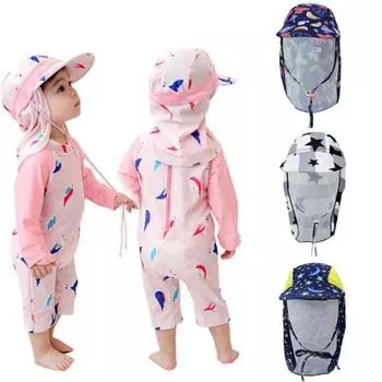 Детская шляпа от солнца, солнцезащитный крем для плавания, пляжная шляпа от солнца для детей 2-8 лет