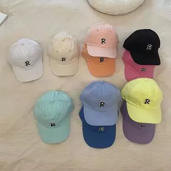 Детская шляпа с утиным языком, бейсбольная шляпа с вышивкой букв, солнцезащитная шляпа