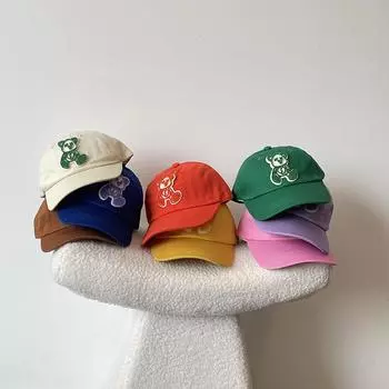 Детская шляпа с утиным языком, бейсбольная шляпа с мультяшной вышивкой, солнцезащитная шляпа