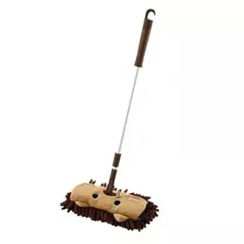 Детская швабра, игрушка для чистки в форме мультфильма, для удаления грязи, для ролевых игр, для дома, коричневого цвета коричневый