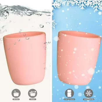 Детская силиконовая чашка Детская обучающая чашка для питья Детская чашка для кормления Младенческая посуда для малышей Бутылочка Аксессуары для кормления