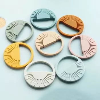 Детская силиконовая игрушка-прорезыватель для зубов со встроенной ручкой, пищевая, без BPA фиолетовый