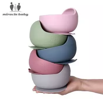 Детская силиконовая посуда Силиконовая миска Ложка зелёный