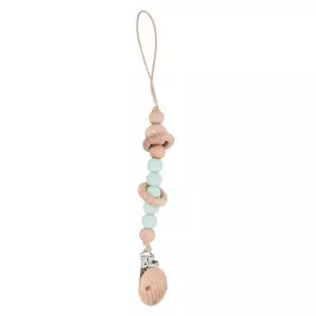 Детская силиконовая пустышка с цепочкой, устойчивая к падениям, безопасная, самодельная, легкая, держатель для пустышки для малышей светло-зеленый