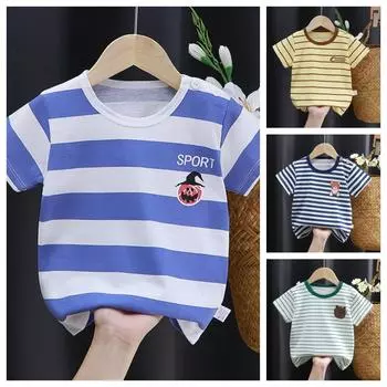 Детская симпатичная футболка с короткими рукавами, летняя одежда, детская одежда, толстовка с капюшоном 80cm