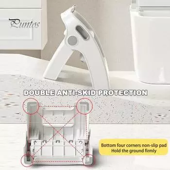 Детская складная лестница-стремянка для ванной комнаты, приучение к горшку, противоскользящая, безопасность малышей, 2 шага, установка-подставка для ног для горшка для детей, способствующая независимости розовый