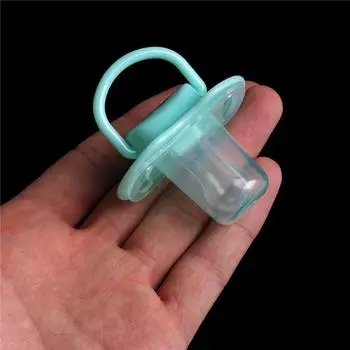 Детская соска, мультяшная силиконовая соска для сна, комфортная соска для новорожденных с крышкой синий