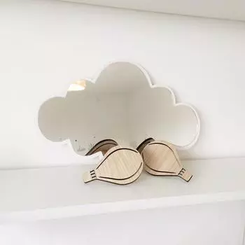 Детская спальня Мультяшное украшение Небьющиеся Ябули Зеркальные штрихи Креативный дизайн дома Кролик Ягненок Воздушный шар Корона Облако