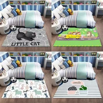Детская спальня, ползающий ковер с рисунком, домашняя кровать, ковер с рисунком, напольный коврик, дверной коврик 40x60cm