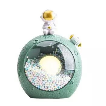 Детская спальня, теплый свет, форма космонавта, красиво детализированная для спальни, офиса, украшения зелёный