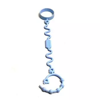Детская специальная цепочка против потери, пищевой класс, детская пустышка, цепочка против падения, прорезыватели, ремешок для чашки для воды, веревка против потери небесно-голубой