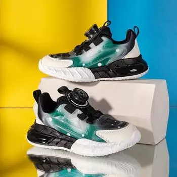 Детская спортивная обувь для мужчин и девочек, сетчатая дышащая светящаяся обувь, осенняя новинка для девочек, мягкая подошва, обувь для папы 31