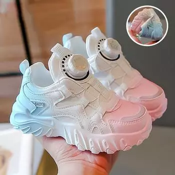 Детская спортивная обувь Internet Celebrity для мальчиков и девочек, детская обувь для папы на мягкой подошве среднего и большого размера 26 белый
