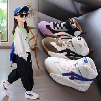 Детская спортивная обувь, осенняя новая обувь для девочек, папочки, обувь для мальчиков, повседневная баскетбольная обувь, детские белые туфли 29 фиолетовый