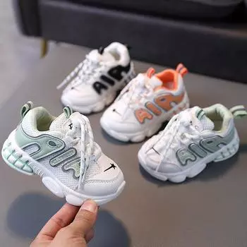 Детская спортивная обувь TWINFLAMES, дышащая обувь с мягкой подошвой для мальчиков и девочек, обувь с алфавитом, детская дикая обувь