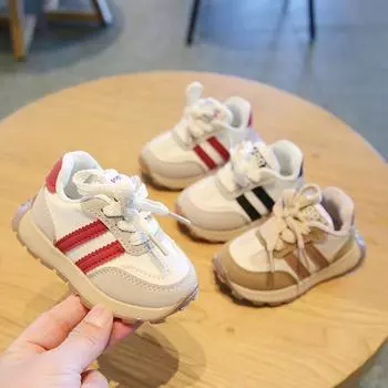 Детская спортивная обувь весна и осень, новая детская обувь с мягкой подошвой для мальчиков, универсальная повседневная обувь для девочек, липучки, цветовое соответствие 16