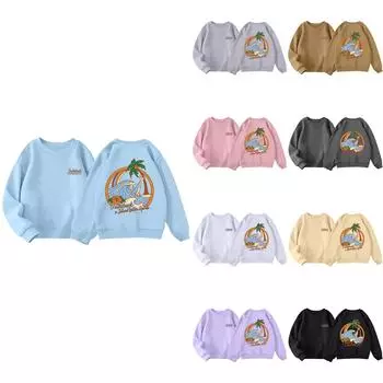 Детская спортивная одежда для девочек, однотонная, в полоску, с длинными рукавами, свободная, повседневная, женская, тонкая, спортивная, верхняя, базовая рубашка 150