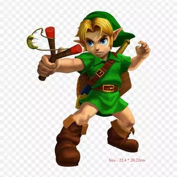 Детская ссылка Ocarina Of Time The Legend Of Ocarina Of Ti, термопереносная печать, виниловые нашивки, наклейки для одежды, аппликации «сделай сам», моющиеся нашивки