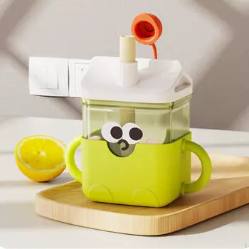 Детская стартовая тренировочная кружка 10 унций с рисунком, герметичная, пищевая, портативная, для питья воды зелёный