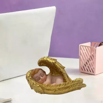 Детская статуя ангела, украшение на новоселье, подарок, декоративная скульптура, фигурка для стола