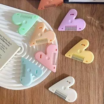 Детская стрижка волос Парикмахерская расческа Подравнивание челки и сломанных волос Триммер Ручная портативная детская машинка для стрижки волос жёлтый