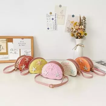 Детская сумка 2024 года, новая сумка-мессенджер для девочек Neptune, иностранная универсальная сумка для маленьких девочек с блестками, сменная сумка для аксессуаров белый