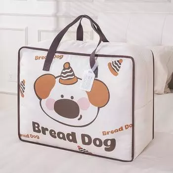 Детская сумка для хранения одеял, мультяшная переносная сумка из ткани Оксфорд для переезда, сумка для упаковки одежды S бежевый