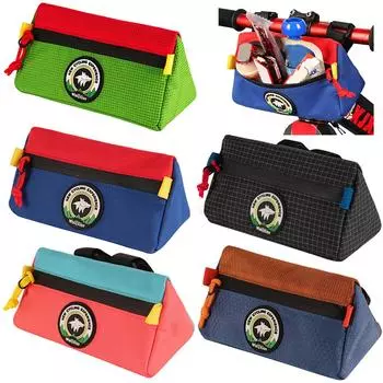 Детская сумка на руль велосипеда Треугольная сумка на переднюю раму велосипеда Передняя корзина для велосипеда Сумка для хранения велосипеда для складных велосипедов Brompton зелёный